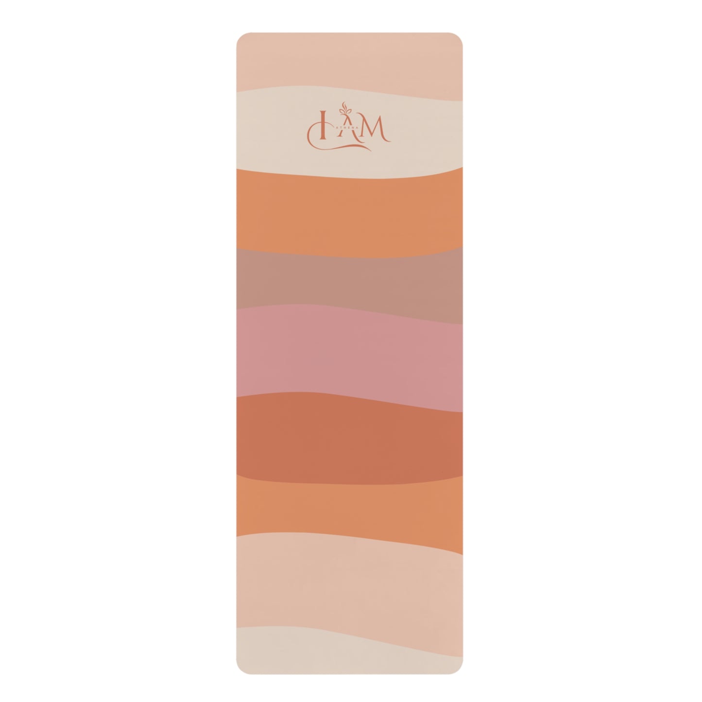 Eco-Friendly Rubber Yoga Mat - Multi-Colored Waves, Perfect for Mindfulness & Fitness Enthusiasts