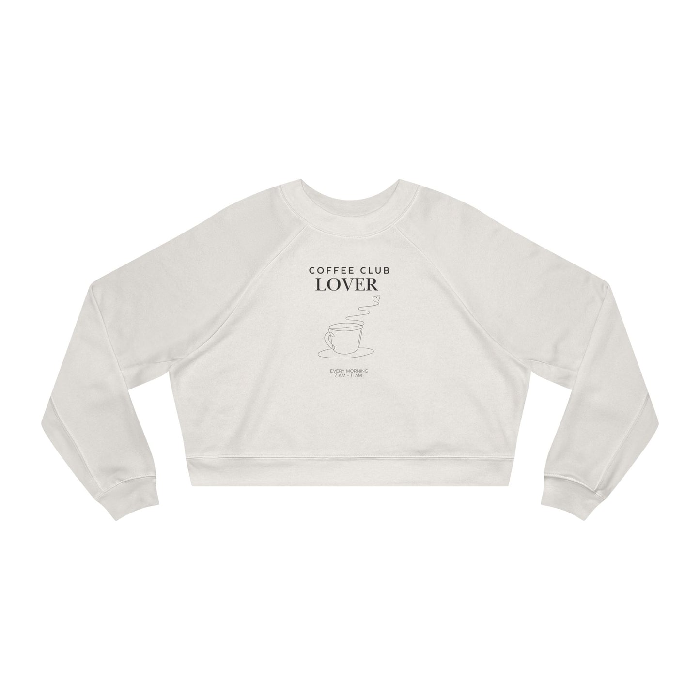 Coffee Club Lover Cropped Fleece Pullover