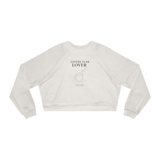 Coffee Club Lover Cropped Fleece Pullover