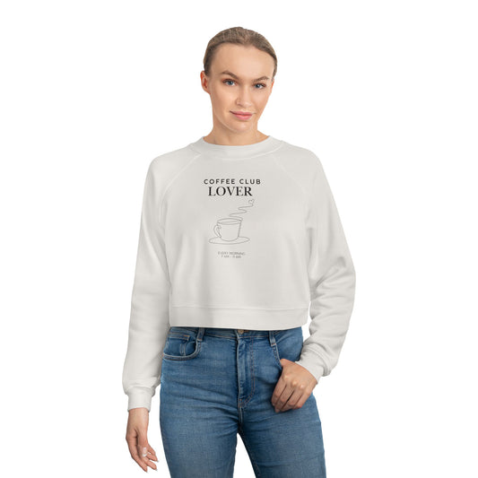 Coffee Club Lover Cropped Fleece Pullover