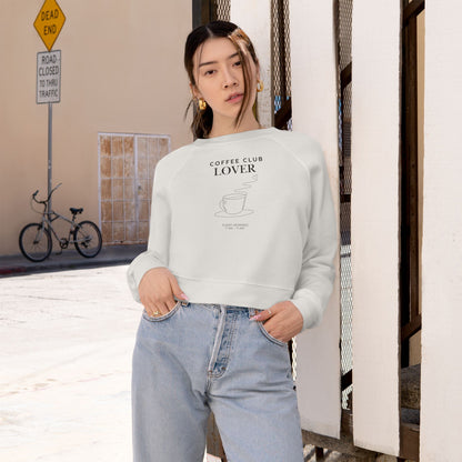 Coffee Club Lover Cropped Fleece Pullover