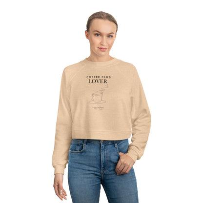 Coffee Club Lover Cropped Fleece Pullover
