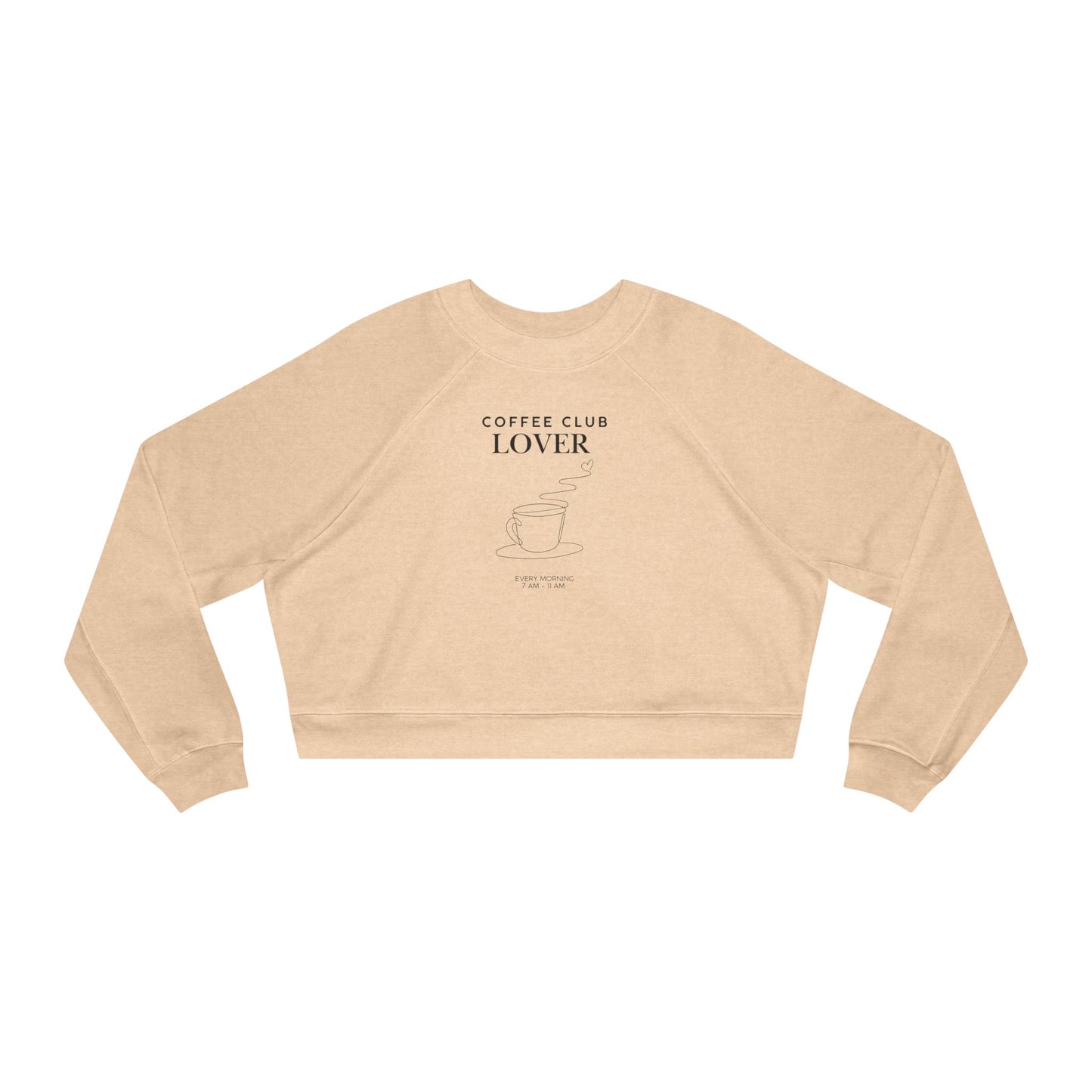 Coffee Club Lover Cropped Fleece Pullover