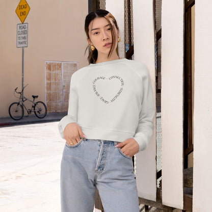 Heart of Strength Cropped Fleece Pullover